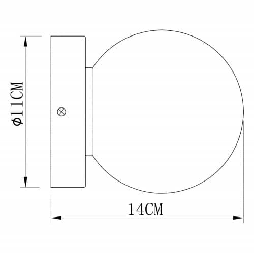 Купить Светильник Arte lamp Moon настенный A4445AP-1CC по низкой цене