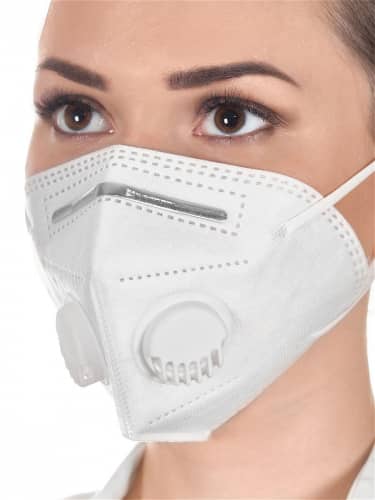 Купить Респиратор KN95 FFP 2 многоразовый, 2 клапана, 5 слоёв защиты, белый, 2 шт по низкой цене