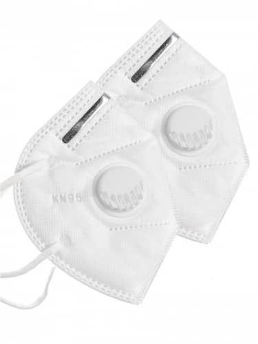Купить Респиратор KN95 FFP 2 многоразовый, 2 клапана, 5 слоёв защиты, белый, 2 шт по низкой цене