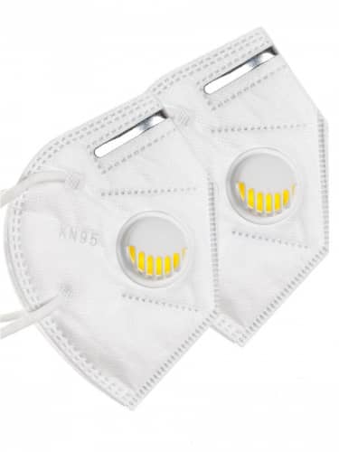Купить Респиратор KN95 FFP 2 многоразовый, 2 клапана, 5 слоёв защиты, белый, 2 шт по низкой цене