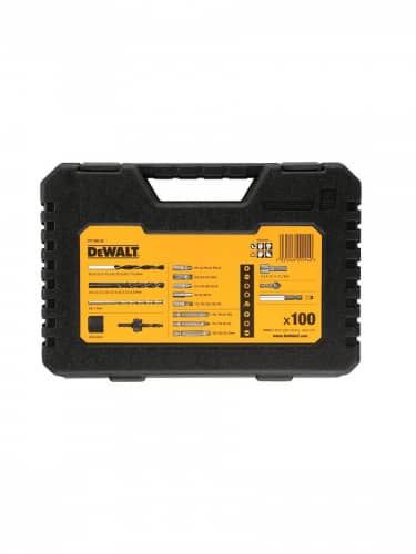 Купить Набор сверл DEWALT и бит, в кейсе, 100 шт по низкой цене
