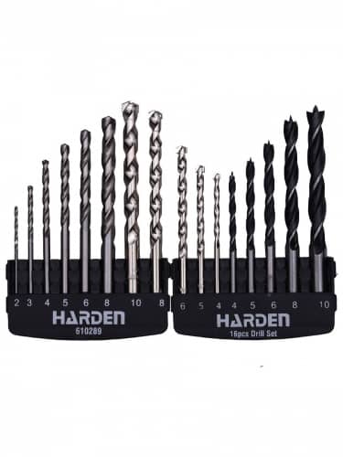 Купить Набор сверл HARDEN по металлу, по дереву, по бетону, 16 шт по низкой цене