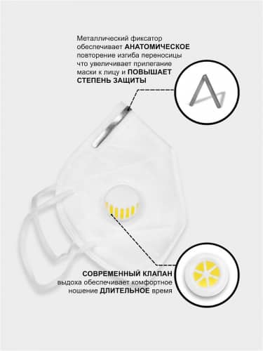 Купить Респиратор Анолит АНК Супер RASP KN95 многоразовый, аналог 3 М, 20 шт по низкой цене