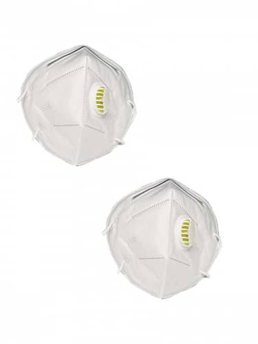 Купить Респиратор KN95 FFP2 пятислойный, с клапаном, многоразовый 2 шт по низкой цене