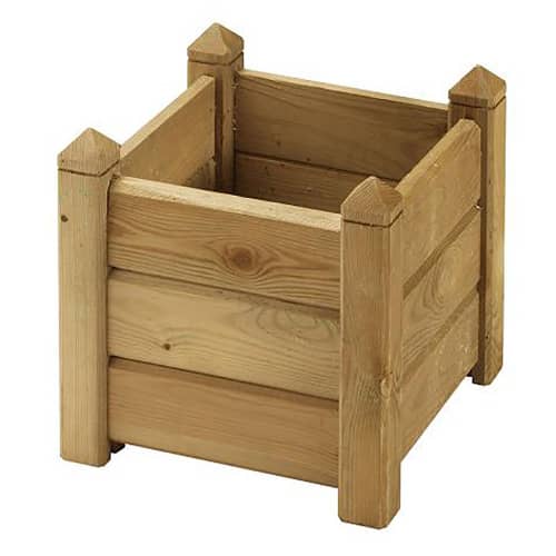 Купить Уличный горшок деревянный 30х30х30 см 27 литров по низкой цене