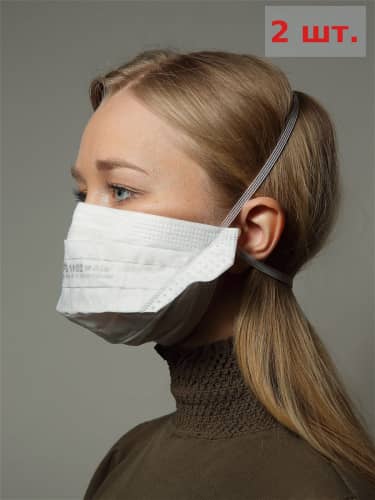 Купить Респиратор НРЗ-1102 многоразовый, высокой степени защиты FFP2, не медицинский, аналог 3 М, 2 шт по низкой цене