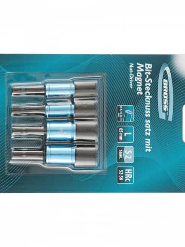 набор бит gross с торцевыми головками 8, 10,12, 13 мм, магнит. nut-driver, s2 11627 Купить Набор бит GROSS с торцевыми головками 8, 10,12, 13 мм, магнит. Nut-Driver, S2 11627 по низкой цене