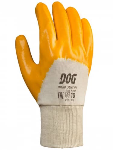 Купить Перчатки DOG Sensor Optima Nitrile рабочие, с нитриловым покрытием манжета частичное покрытие по низкой цене