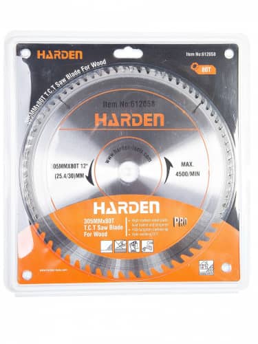 Купить Диск HARDEN пильный по дереву, Т твердосплавная пластина YG6, 254х80, 20/16х80 по низкой цене