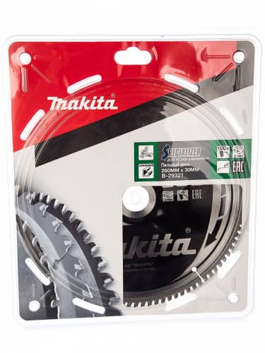 Купить Диск Makita пильный по алюминию B-29321 260x30 мм по низкой цене