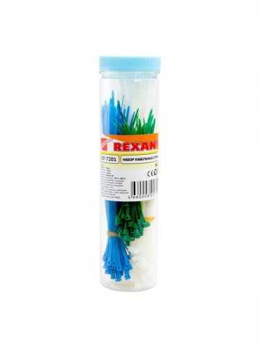 Купить Хомут Rexant прочный, нейлоновый, кабельный, 100 мм, 150 мм, 200 мм, 200 шт по низкой цене