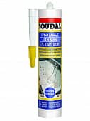Купить Герметик Soudal нейтральный санитарный, силикон, прозрачный, 280 мл по низкой цене