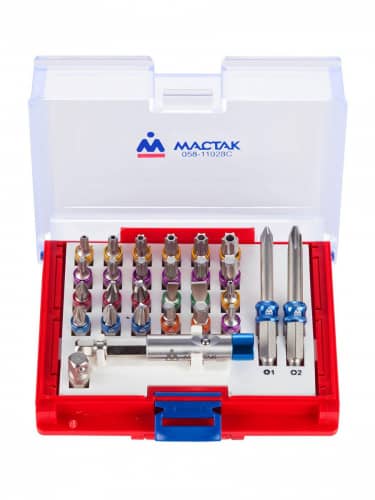 Купить Вставки-биты Мастак TORX 1/4, HEX, PZ, PH, SLOT, 28 шт 058-11028C по низкой цене
