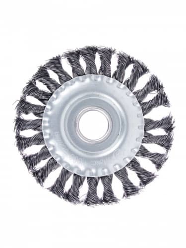 Купить Щетка Ермак металлическая для ушм, крученая, дисковая 125 мм/22 мм по низкой цене