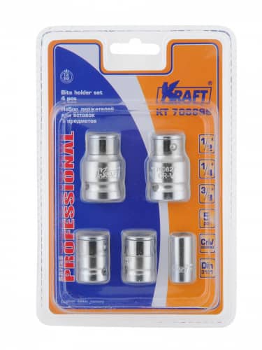 Купить Держатель KRAFT для вставок 1/2, 3/8, 1/4 Dr, 5 шт по низкой цене