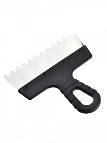 Купить Шпатель HEADMAN металл нержавеющий , пластиковая ручка 200 мм, зуб 8 мм по низкой цене