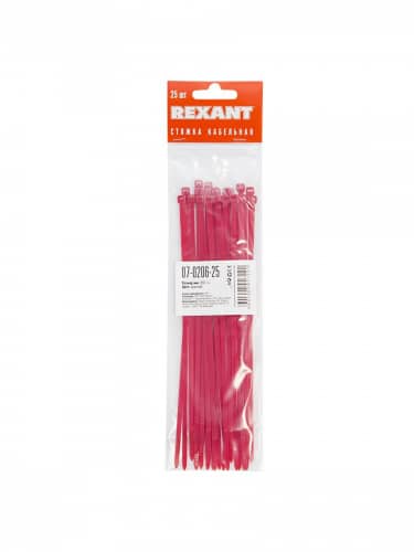 Купить Хомут Rexant прочный 200x3,6 мм, 25 шт по низкой цене