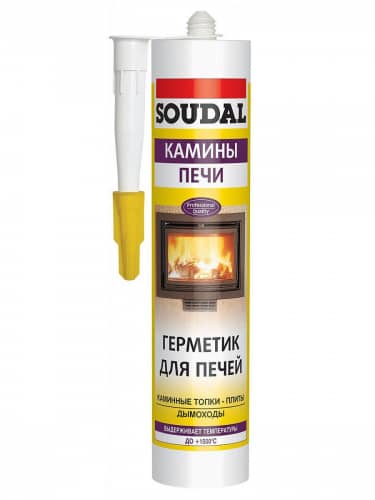 Купить Герметик Soudal печной черный 280 мл по низкой цене