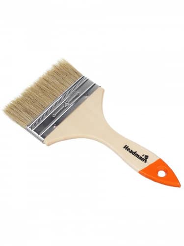 Купить Кисть HEADMAN малярная плоская бейсик натуральная щетина 4 100 мм по низкой цене