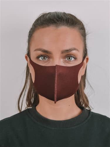 Купить Маска NO NAME неопреновая, для лица, защитная, не медицинская, многоразовая, цвет бордо по низкой цене