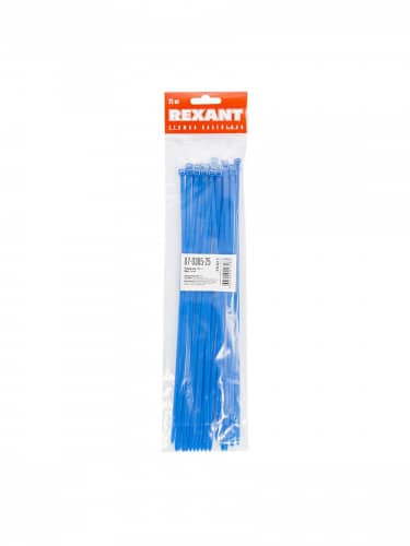 Купить Хомут Rexant прочный, нейлоновый, кабельный 300x4,8 мм, 25 шт по низкой цене