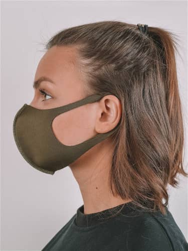 Купить Маска NO NAME неопреновая, для лица, защитная, не медицинская, многоразовая, цвет хаки по низкой цене