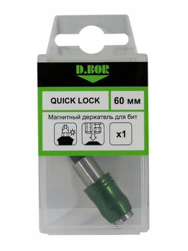 Купить Держатель D.BOR для бит, магнитный, с системой Quick-Lock, 60 мм по низкой цене