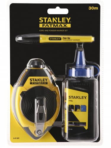 шнур stanley fatmax разметочный + порошок 0-47-681 меловой и маркер                                       Купить Шнур Stanley FatMax разметочный + порошок 0-47-681 меловой и маркер                                       по низкой цене