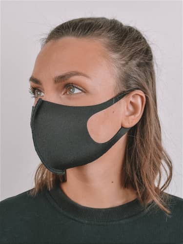 Купить Маска NO NAME неопреновая, для лица, защитная, не медицинская, многоразовая, цвет черная по низкой цене
