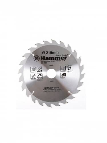 Купить Диск HAMMER Flex пильный по дереву 205-115 CSB WD 210 ммх24x30/20 мм по низкой цене