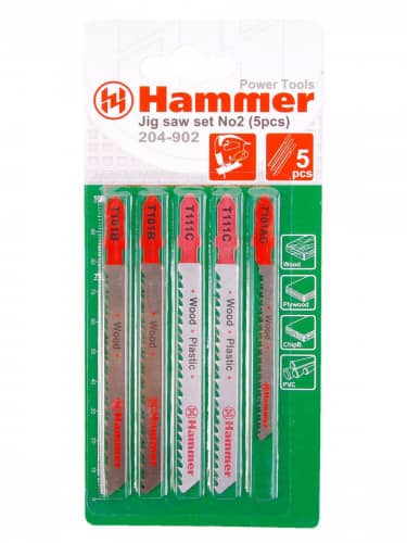 Купить Пилка HAMMER для лобзика набор 204-902 JG WD-PL набор No2 по низкой цене