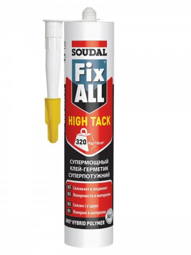 Купить Герметик Soudal Fix All High Tack универсальный белый 290 мл по низкой цене