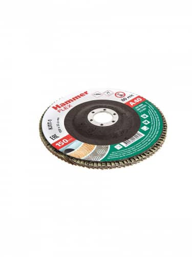 Купить Круг HAMMER Flex SE 213-027 лепестковый торцевой 150х22 Р 40 тип 1 КЛТ по низкой цене