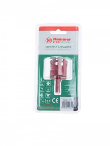 Купить Коронка HAMMER Flex 226-010 алмазная трубчатая, керамогранит, DHS 35,0x65/5, A3, алмаз 60Р по низкой цене