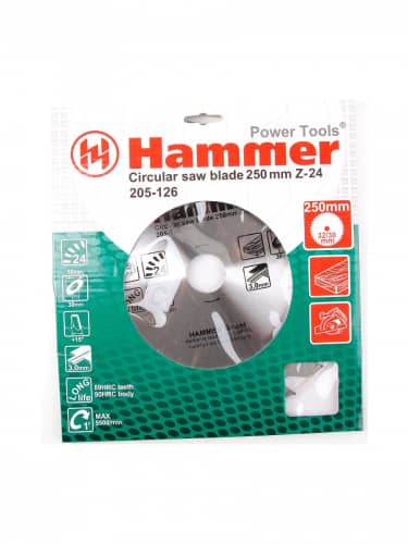 Купить Диск HAMMER Flex пильный по дереву 205-126 CSB WD 250 ммх24x32/30 мм по низкой цене