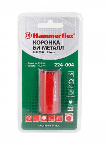 Купить Коронка HAMMER Flex 224-004 Bi METALL 25 мм по низкой цене