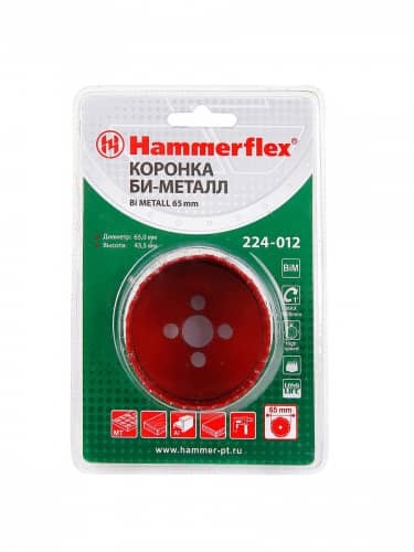 Купить Коронка HAMMER Flex 224-012 Bi METALL 65 мм по низкой цене
