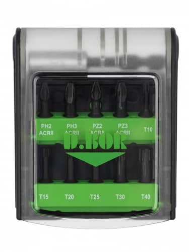 набор бит d.bor 11 шт impact + держатель torsion магнитный 60 мм Купить Набор бит D.BOR 11 шт IMPACT + держатель Torsion магнитный 60 мм по низкой цене