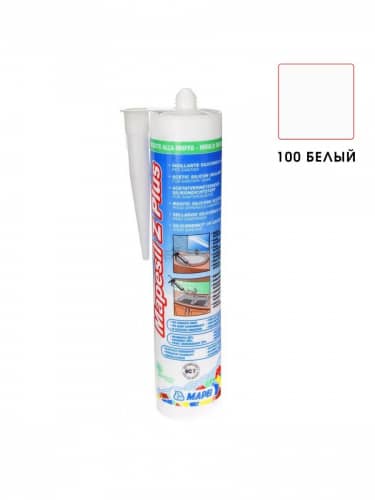 Купить Герметик Mapei Mapesil Z Plus 100 силиконовый белый, 280 мл по низкой цене