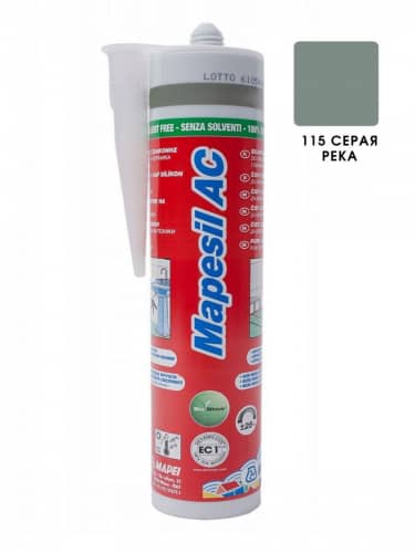 Купить Герметик Mapei Mapesil AC 115 силиконовый серая река, 310 мл по низкой цене
