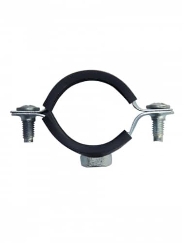 Купить Хомут NO NAME оцинкованный с резиновым уплотнителем 3/8, 15-19 мм, с гайкой М8 по низкой цене