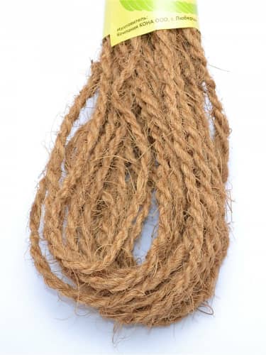 Купить Веревка КОНА кокосовая, d 6 мм, 15 м по низкой цене