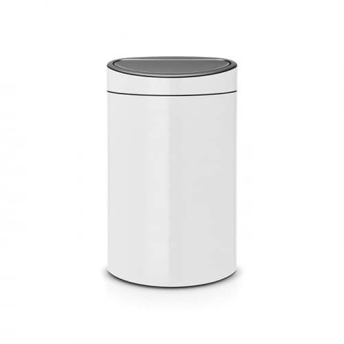 Купить Бак Brabantia Touch Bin New мусорный, белый, 40 л по низкой цене