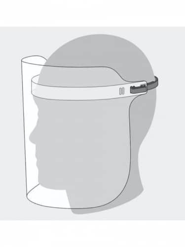 Купить Экран facecontrol защитный щиток лицевой по низкой цене