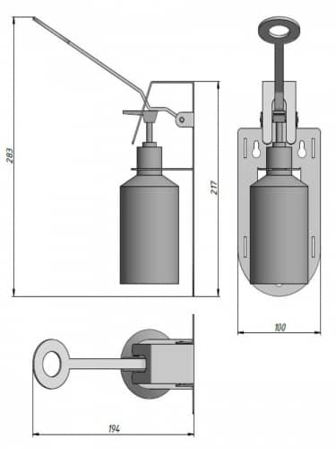 Купить Диспенсер Крон D-001 для антисептика локтевой по низкой цене