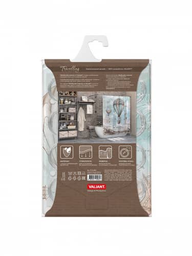 Купить Штора Valiant для ванной комнаты 180x180 см по низкой цене