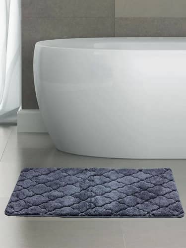 Купить Коврик Bath Plus Лана для ванной микрофибра серый 120х70 см по низкой цене