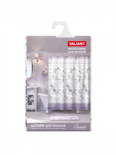 Купить Штора Valiant для ванной комнаты 180x180 см по низкой цене