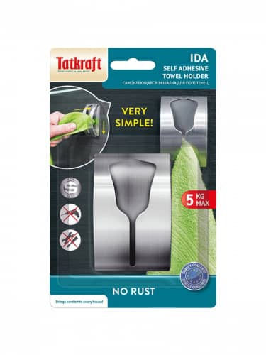 Купить Вешалка Tatkraft Ida самоклеющаяся для полотенец по низкой цене