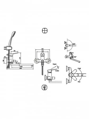 Купить Смеситель Bravat Eco F6111147C-LB универсальный по низкой цене